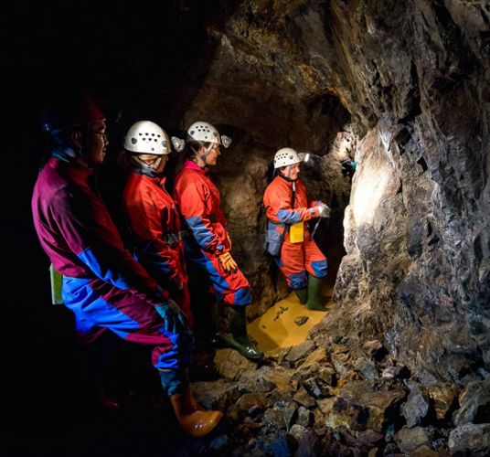 Guided tour in the mine
