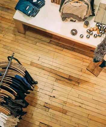 In a fashion boutique