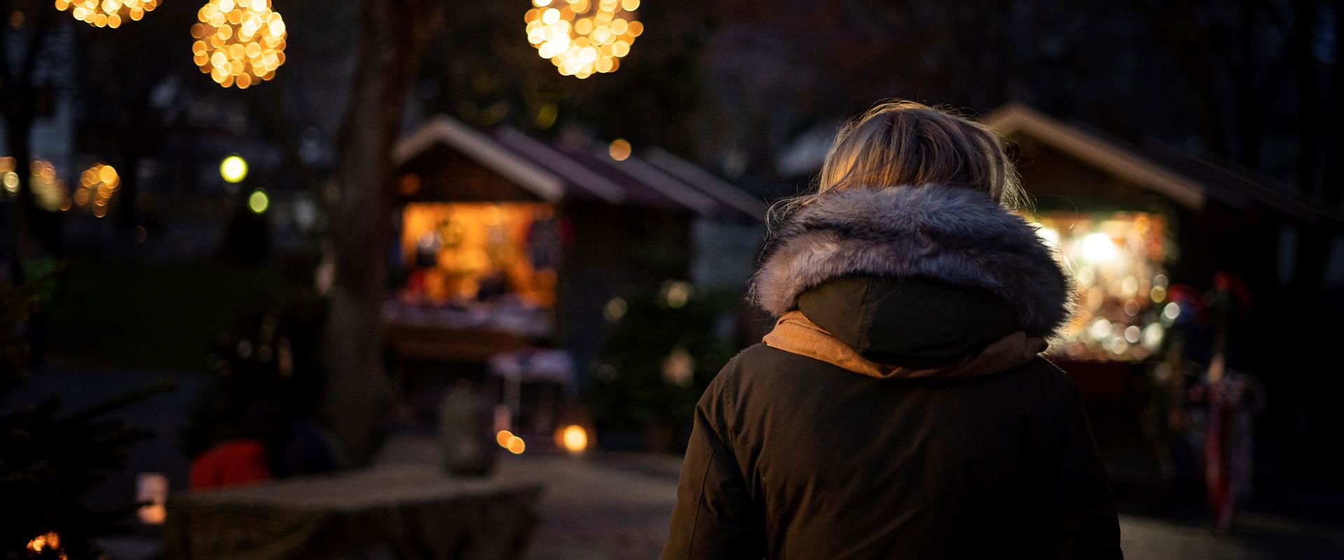 The Christmas Market in Klausen by night