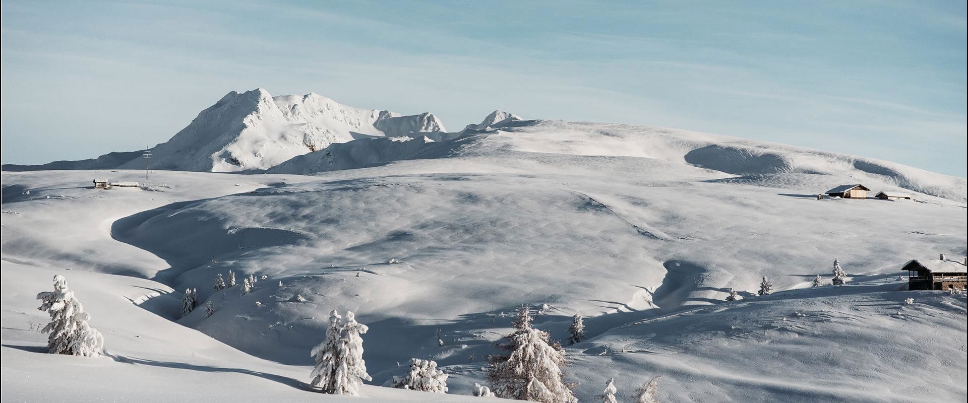 Winter on the Villanders mountain pasture