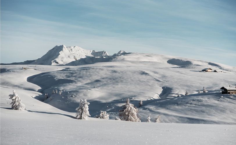 Winter on the Villanders mountain pasture