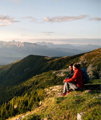 Taking a break during a hike