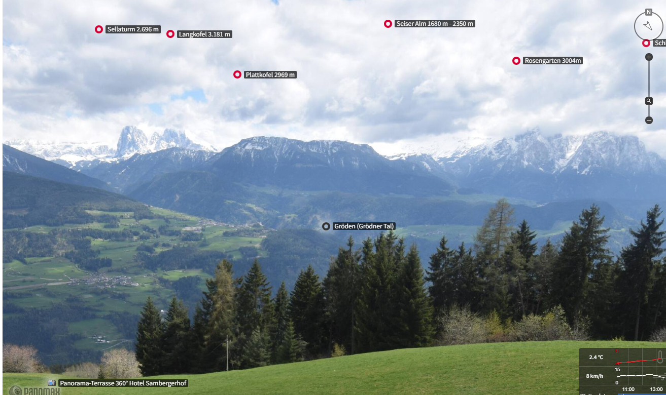 View at the Dolomites