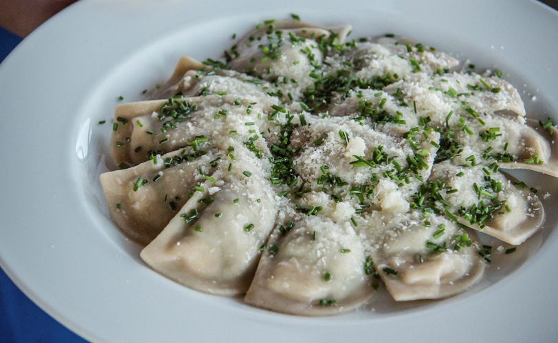 Schlutzkrapfen, a type of South Tyrolean Ravioli