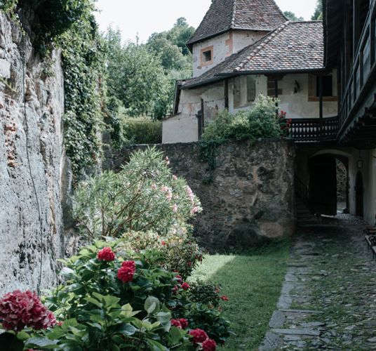 The garden of Trostburg Castle