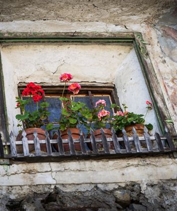 Detail of an antique farmhouse