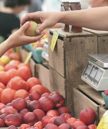 Apples at the farm market