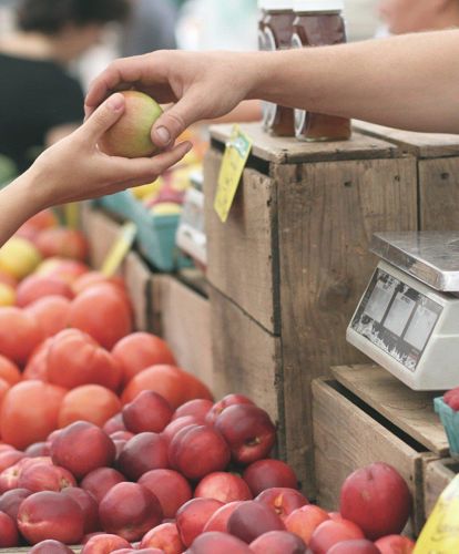 Mele al mercato contadino