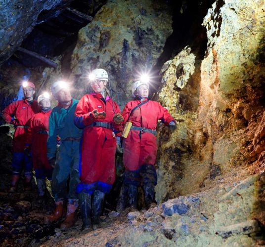 Guided tour at the mine of Villanders