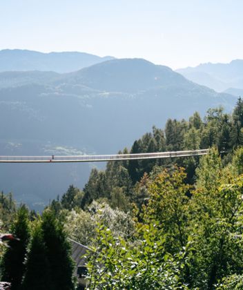 Die Hängebrücke im Sommer