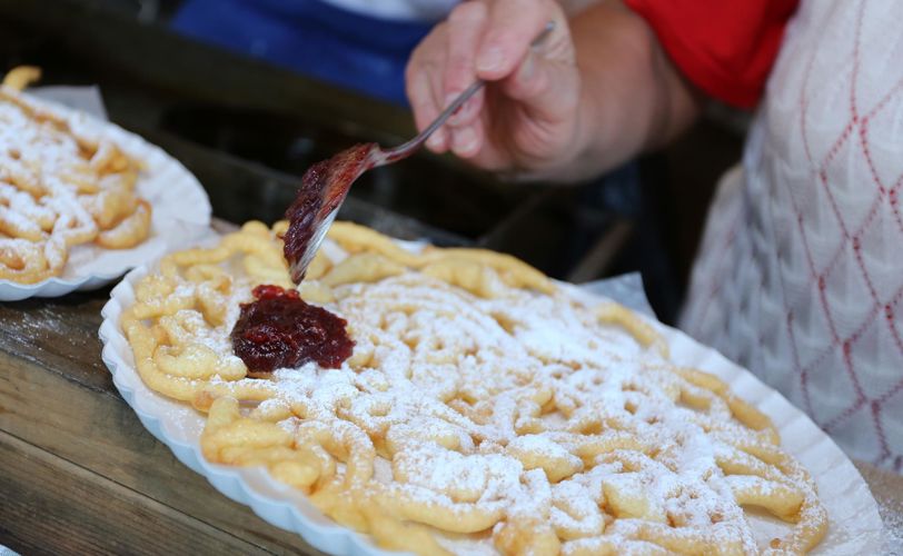 Strauben, a South Tyrolean funnel cake
